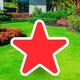 Red Star Corrugated Plastic Yard Sign, 20in